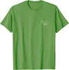 The Polar Bear Apparel Co Polar Bear Minimalist Badge Patch Line Art T-Shirt - Grass Green
