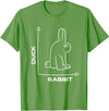 Duck - Rabbit - Funny - Joke - Bunny - Optical Illusion -Pun T-Shirt in Grass Green