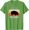 Pig Farmer for Men Women Kids Boys Girls Pig Dad - Daddy Farmer Farming Farm Pork Animal Livestock T-Shirt - Grass Green