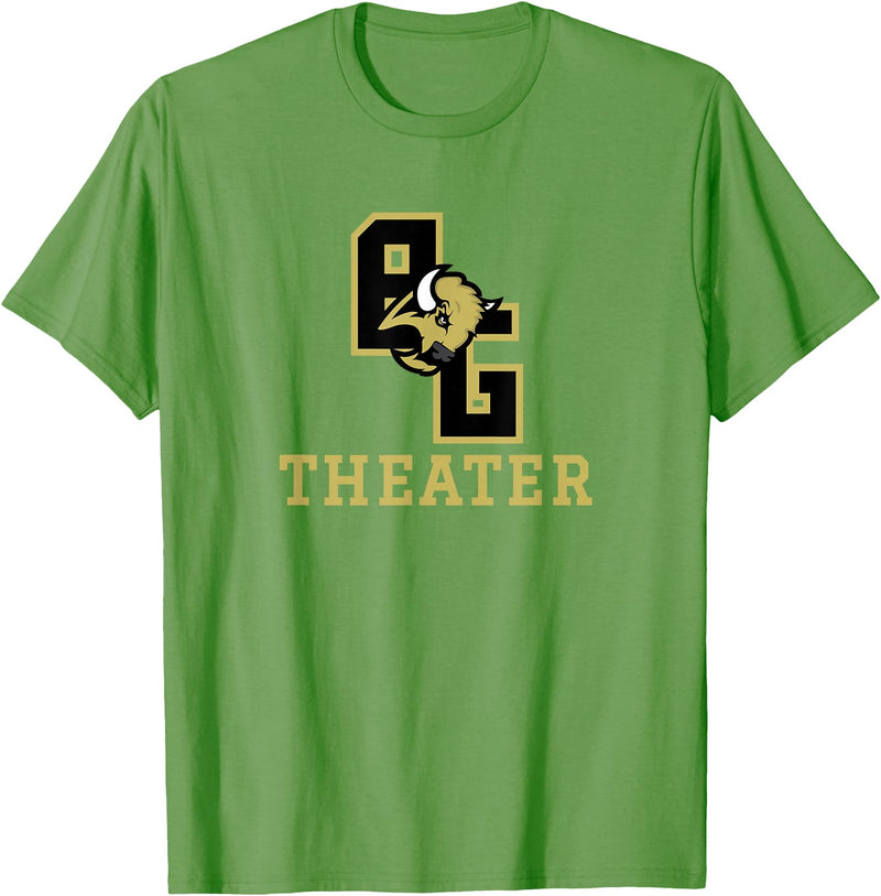 Buffalo Gap High School, Swoope, VA 24479 Buffalo Gap High School Bison Theater T-Shirt - Grass Green