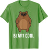 Funny Bear Animal Tees Beary Cool Animal Cute Bear T-Shirt - Grass Green