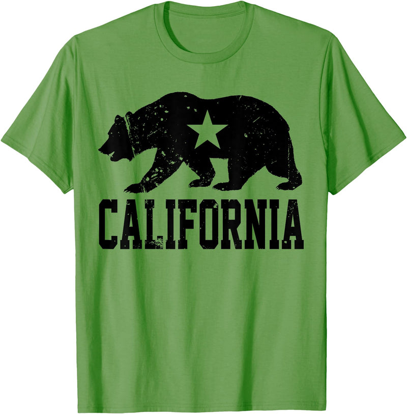 Miftees California Republic Bear T-Shirt - Grass Green