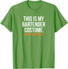 This is my Costume Top This is My Bartender Costume Funny Halloween T-Shirt - Grass Green