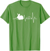 Bunny Heartbeat Pulse Rabbit T-Shirt in Grass Green