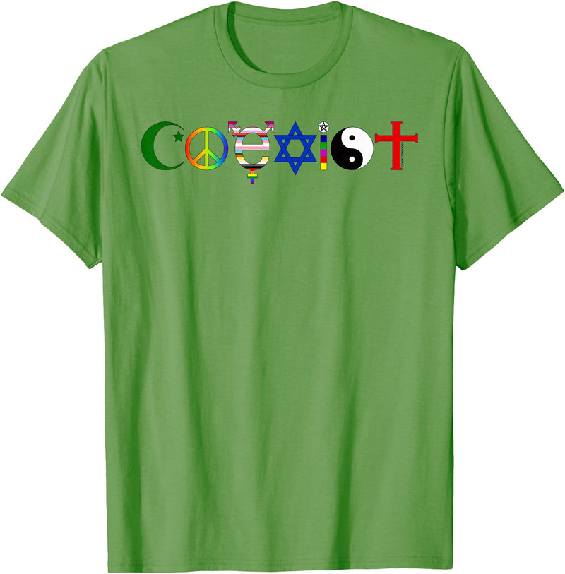 Bear In The Cloud Coexist T-Shirt - Grass Green