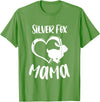 Pet Silver Fox Mama Rabbit Owner Mother Women Girls Kids T-Shirt in Grass Green