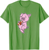 American Football USA animal Touchdown sport ball Pig plays American Football T-Shirt - Grass Green