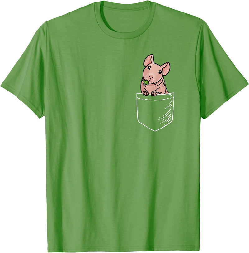 Boys Girls Skinny Pig Mom Gifts T Shirts & Hoodies Funny Kawaii Kids Pet Pocket Hairless Guinea Pig Lover T-Shirt - Grass Green