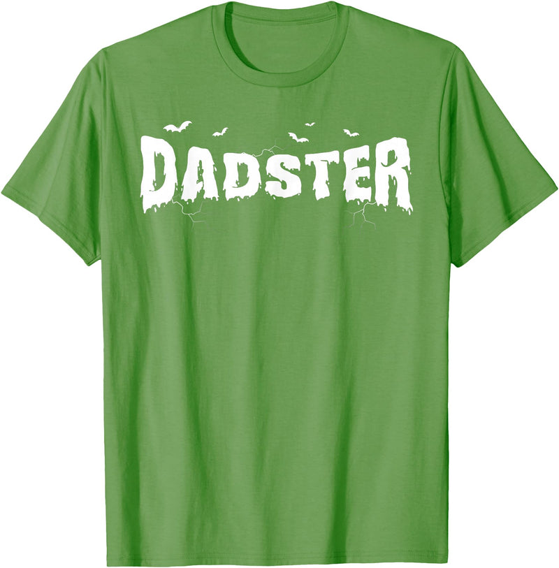 Dadster Matching Family Mom Dad Halloween Party Retro Vintage Dadster Couple Matching Family Mom Halloween T-Shirt - Grass