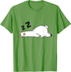 Sleeping Animals Tees And Gifts Llama Sleeping Tired Llama Napping Llama T-Shirt - Grass Green