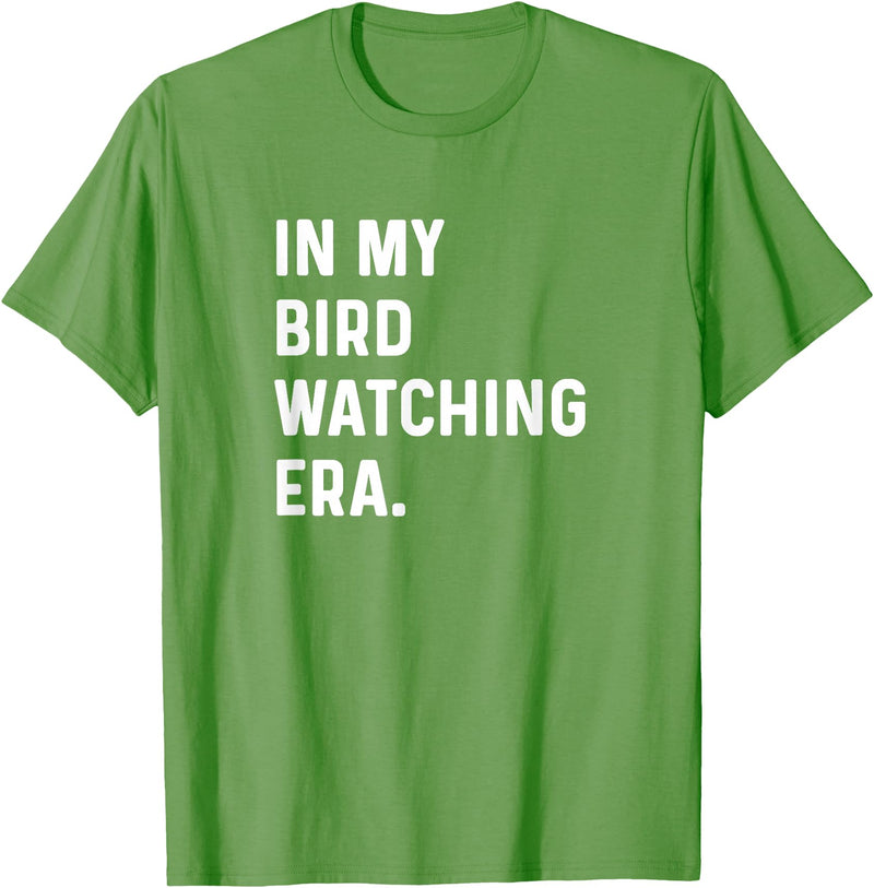 Bird Watching for Men Women Boys Girls by Jess in My Bird Watching Era - Birds Telescope Photography T-Shirt - Grass Green