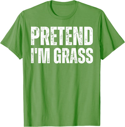 Lazy Last Minute Funny Halloween Apparel Lazy Halloween Costume Shirt, Pretend I'm Grass T-Shirt