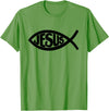 True Believing Christian Tees Jesus Fish T-Shirt - Grass Green