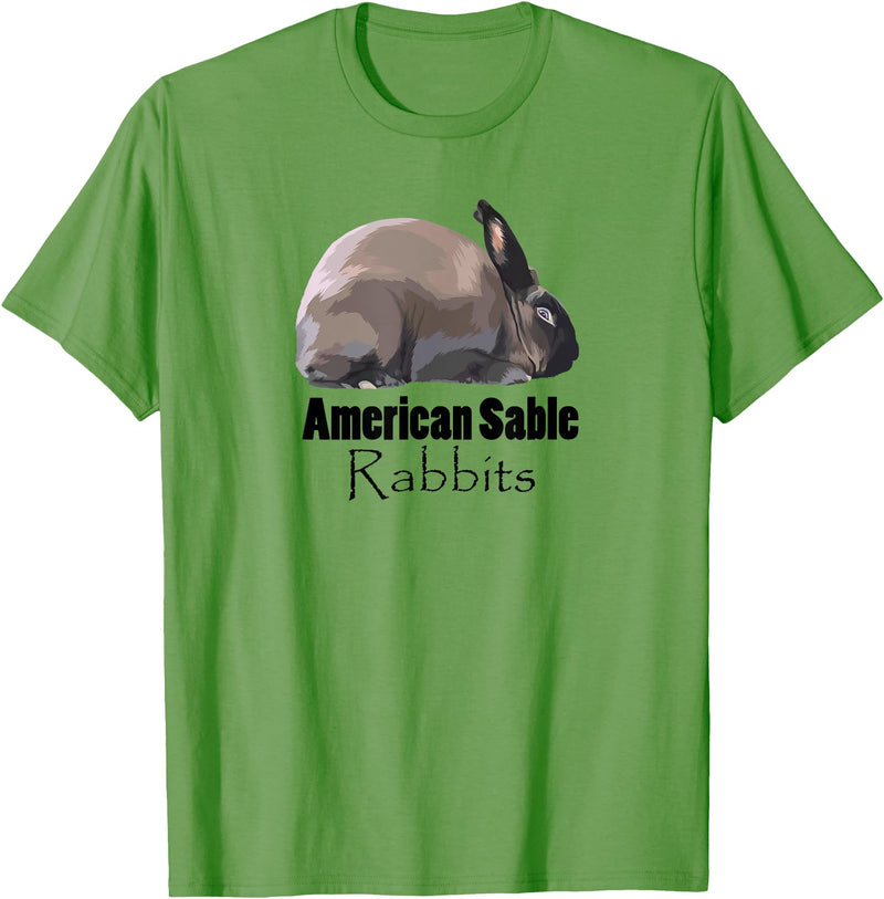 American Sable Rabbits for Pet Animal Fans T-Shirt in Grass Green