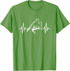 Fisherman Angler Fishing Gifts Angler Heartbeat Fishing Rod Fisherman T-Shirt - Grass Green