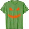 Halloween Designs. Pumpkin Jack O Lantern Scary Face Halloween Costume Graphic T-Shirt - Grass Green