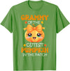Cutest Pumpkin Girl Halloween Matching Tee Apparel Grammy of The Cutest Pumpkin in The Patch Halloween T-Shirt - Grass Green