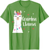 Me & Mommy Llama Co. Grandma Llama Cute Llamas Lover Best Grandmother Ever T-Shirt - Grass Green