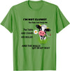 Funny Cow I'm Not Clumsy The Floor Cow I'm Not Clumsy The Floor Just Hates Me The Table T-Shirt - Grass Green