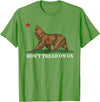 Dont Tread On Us Bear California Patriot Tee Don't Tread On Us California Bear Patriotic T-Shirt - Grass Green