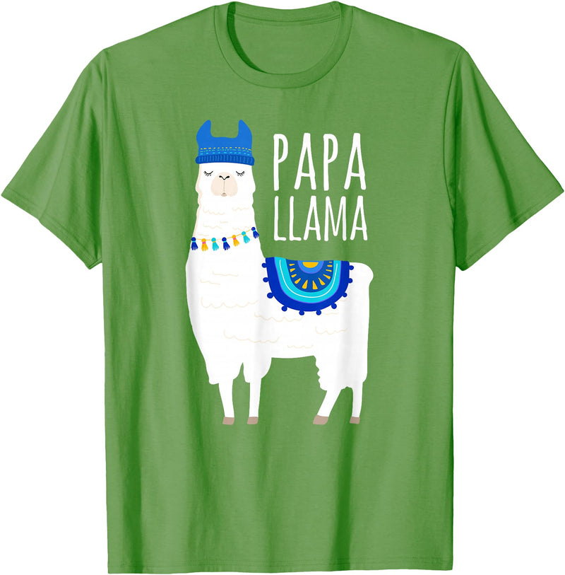 Mama Llama Lover Gifts by Memme Papa Llama T-Shirts for Men T-Shirt - Grass Green