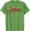 Buffalo Plaid Matching Christmas Pajamas Gifts Funny Matching Family Buffalo Plaid Mimi Christmas Pajama T-Shirt - Grass