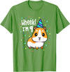 Guinea Pig Birthday by Joy Haus Guinea Pig Birthday Party Wheek Kids 9 Year Old 9th Outfit T-Shirt - Grass Green