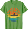 BOLD POD Sunset Canoe Bear T-Shirt - Grass Green
