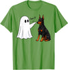 Spooky Snoot Society Doberman Pinscher Boo P Ghost Boop Halloween Dog Lover T-Shirt - Grass Green