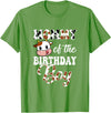 Love Family Matching Mommy of The Birthday Boy Cow Farm 1St Birthday Boy T-Shirt - Grass Green