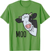 Cow Farm Animal Tees For Cow Lovers Cow Moo Farm Animal Funny Cow T-Shirt - Grass Green