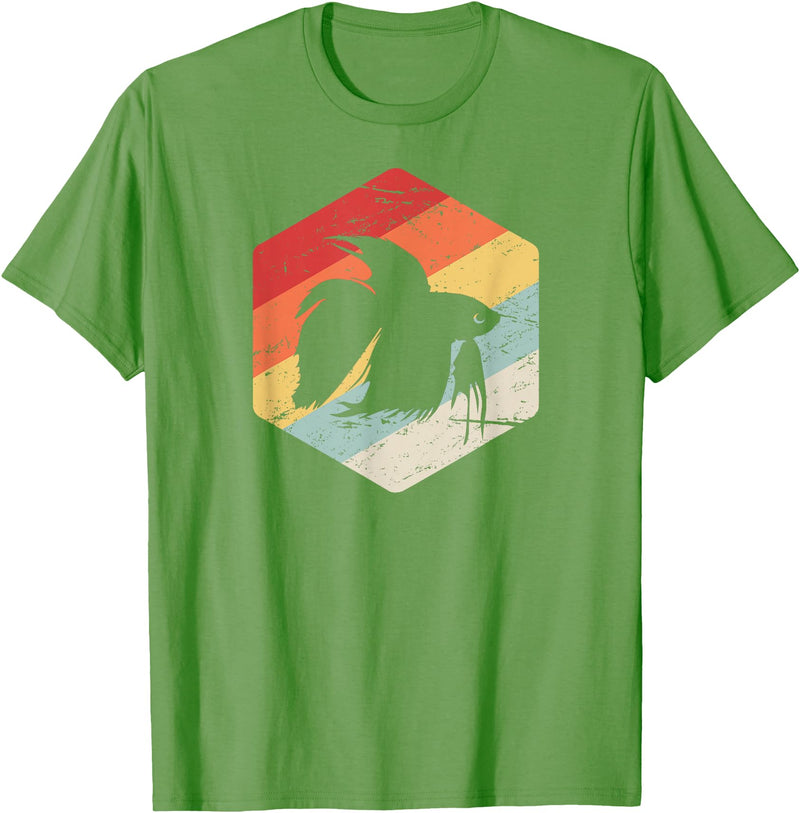 Cool Pet Beta Fish Gift Apparel Retro Vintage Freshwater Aquarium Betta Fish T-Shirt - Grass Green