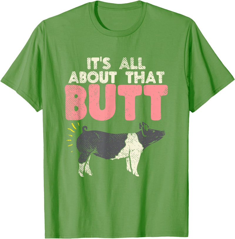 Funny Livestock Show Puns And More Pig Show, Livestock Show, British Saddleback T-Shirt - Grass Green
