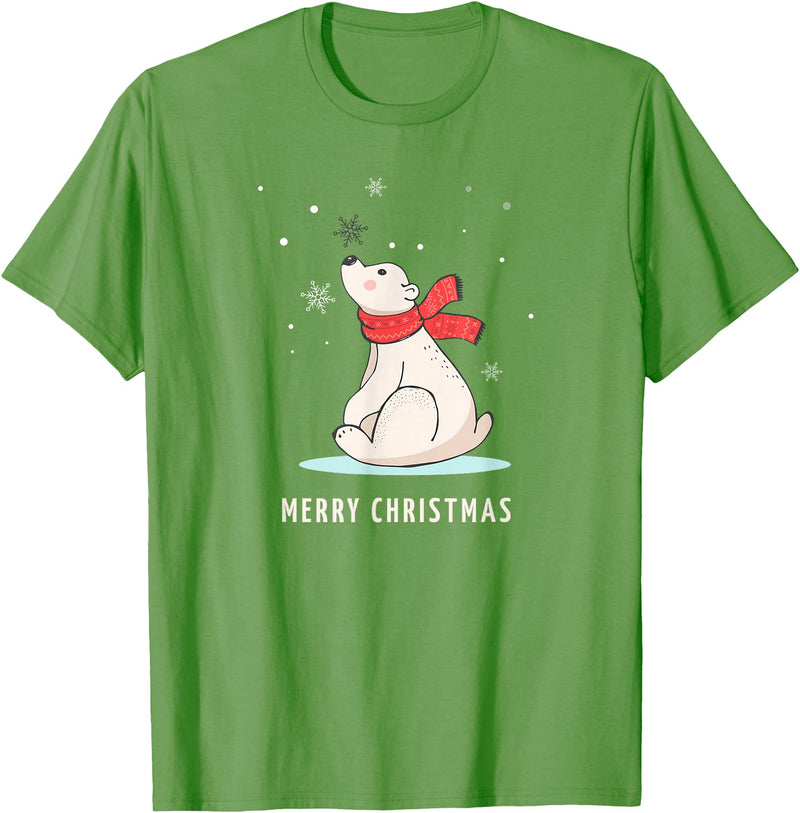 Sassy Southern Charm & Grace Cute Funny & Unique Christmas Polar Bear & Snow T-Shirt Gift T-Shirt - Grass Green