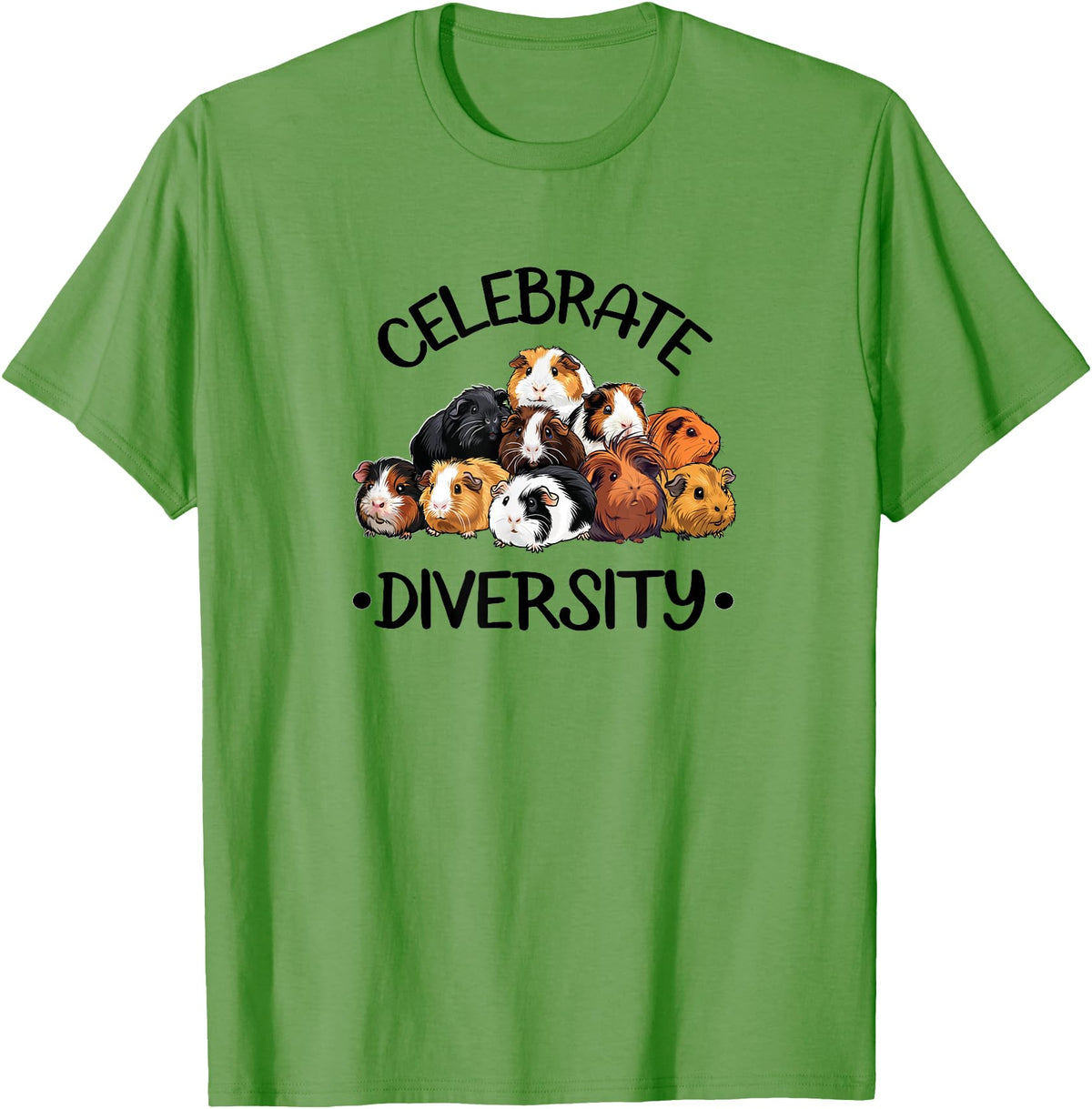 Funny Cavy Mom Love Gifts T Shirts & Hoodies Celebrate Diversity Kids Cute Wheek Merch Guinea Pig Lover T-Shirt - Grass Green