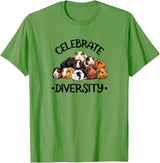 Funny Cavy Mom Love Gifts T Shirts & Hoodies Celebrate Diversity Kids Cute Wheek Merch Guinea Pig Lover T-Shirt - Grass Green