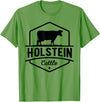 Farm and Holstein Cow for Men and Cattle Clothing Holstein Cattle - Holstein Cow for Farmers T-Shirt - Grass Green