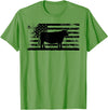 Funny Red Angus Rancher Gift for Cattle Lover USA American Flag - America Cow Red Angus Rancher T-Shirt - Grass Green