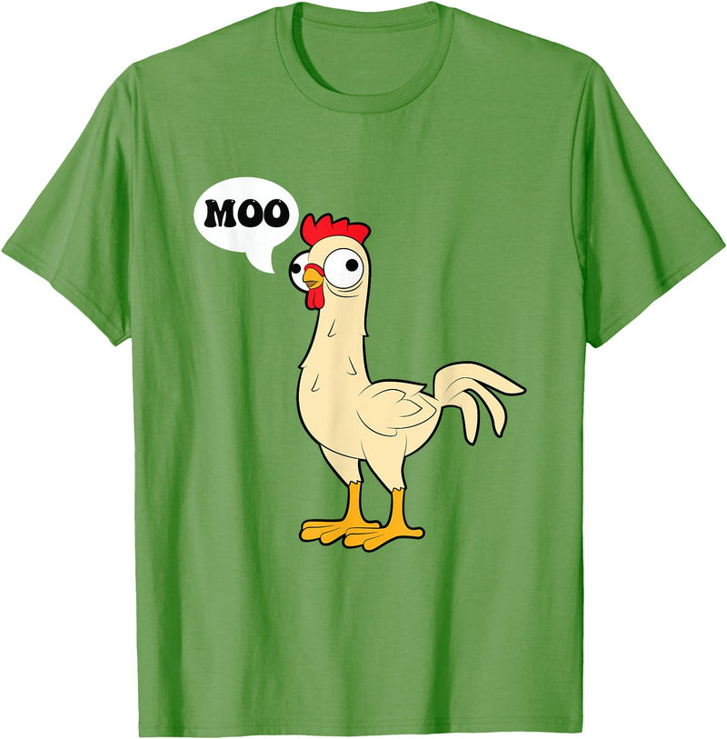gift creative original father joke humor amusing Chicken - Hen - Fowl - Cow - Funny - Joke - dad Joke T-Shirt - Grass Green