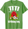 Birthday Boy Farm Animal Theme Titi Of The Birthday Boy Farm Animal Birthday Party Celebration T-Shirt - Grass Green