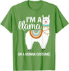 Human Costumes Inc. Llama Halloween Costume I'm A Llama in A Human Costume T-Shirt - Grass Green