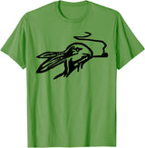 Rabbit Smoking a Pipe T-Shirt in Grass Green