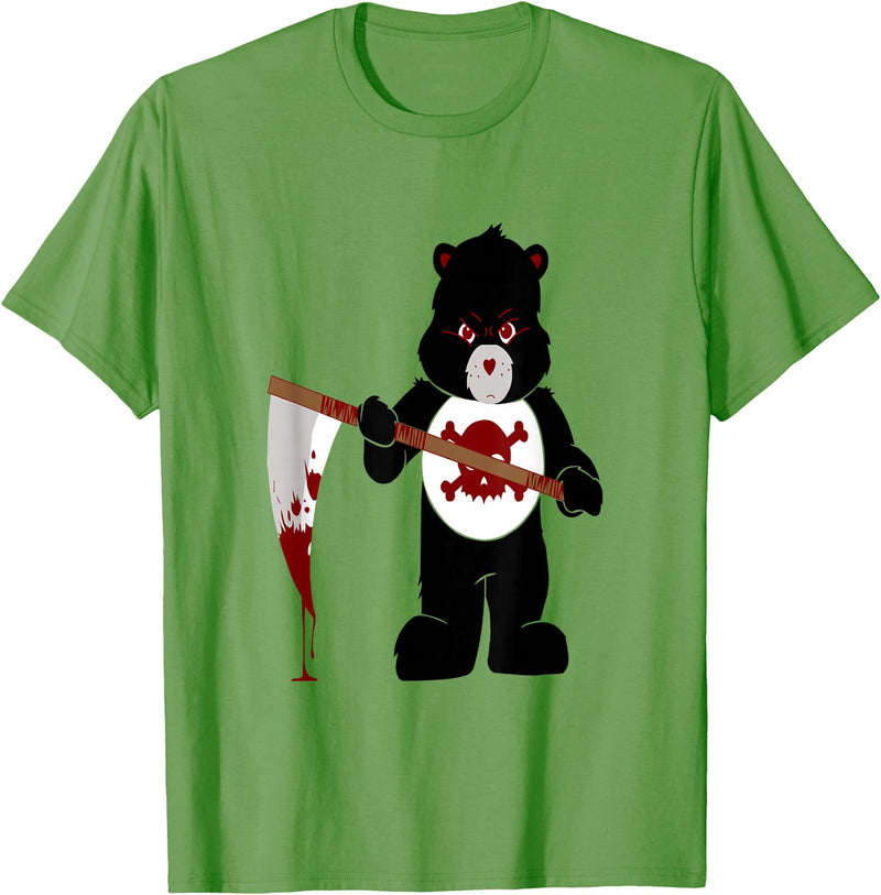 Jujubella Angry Bear Scare Bear Teddy Bear No Kids T-shirt T-Shirt - Grass Green