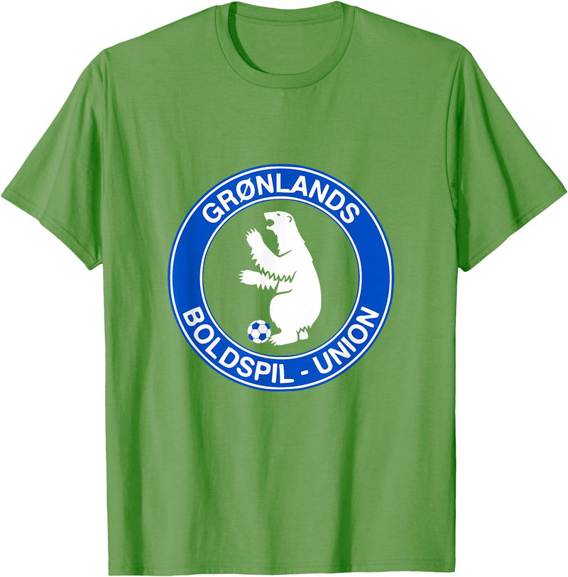 Bosco T. Jones Football Designs Greenland Polar Bear Football (Soccer) Shirt T-Shirt - Grass Green