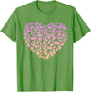 Silhouette Heart Bunny Design for Rabbit Lover Girls Rabbit T-Shirt in Grass Green