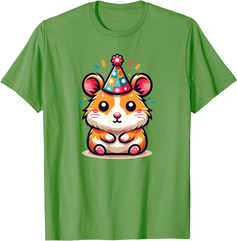 Birthday Hamster for Children Birthday Hamster T-Shirt - Grass Green