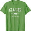 Jim Shorts Glacier National Park T-Shirt Vintage Sports Design Tee T-Shirt - Grass Green