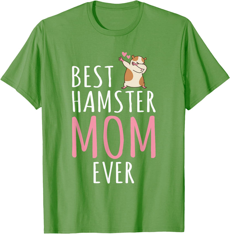 Best Hamster Mom Cute Hamster Owner T-Shirt - Grass Green