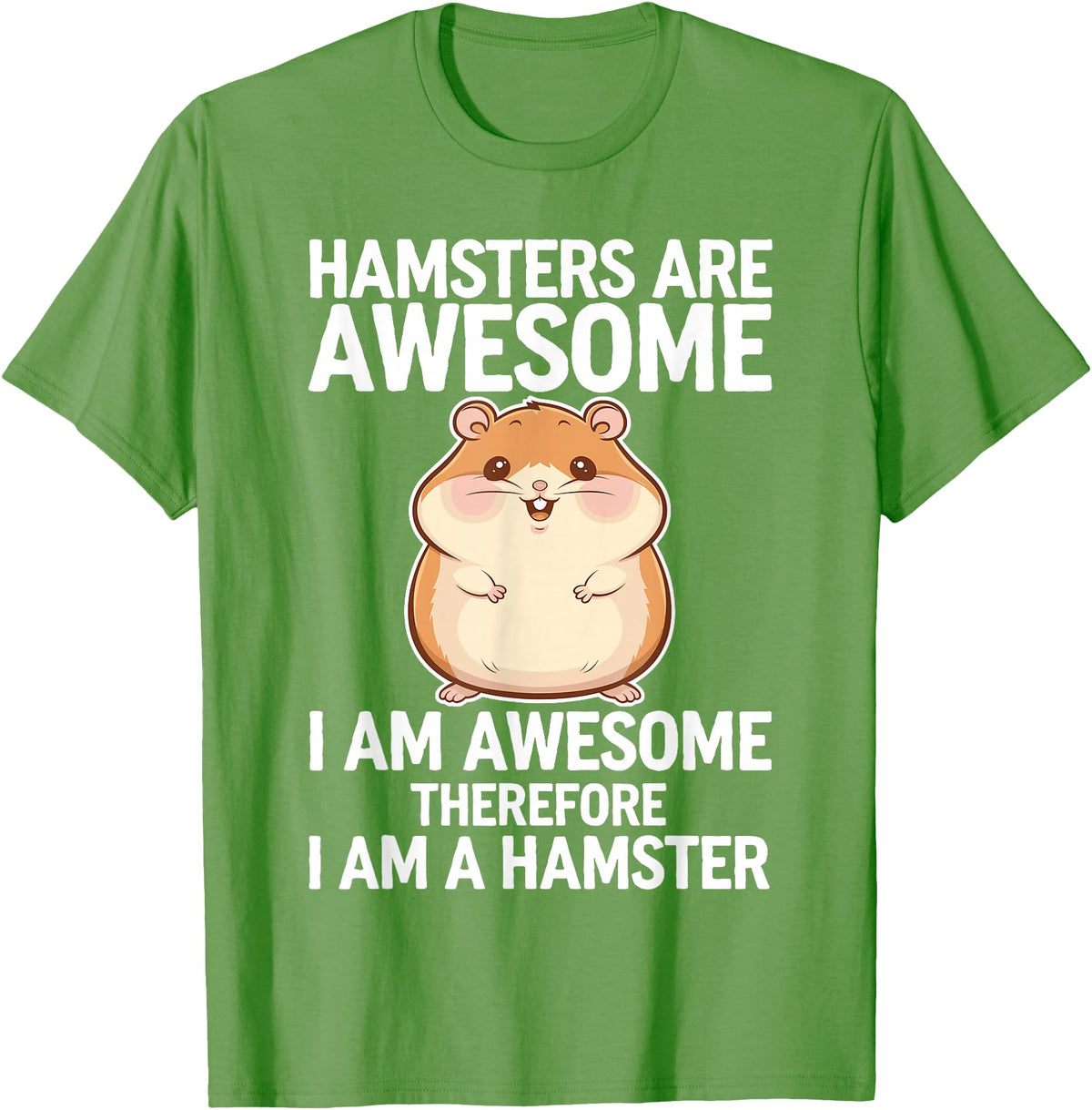 Cute Hamster Design for Men Women Kids Animal Hamster Lover T-Shirt - Grass Green
