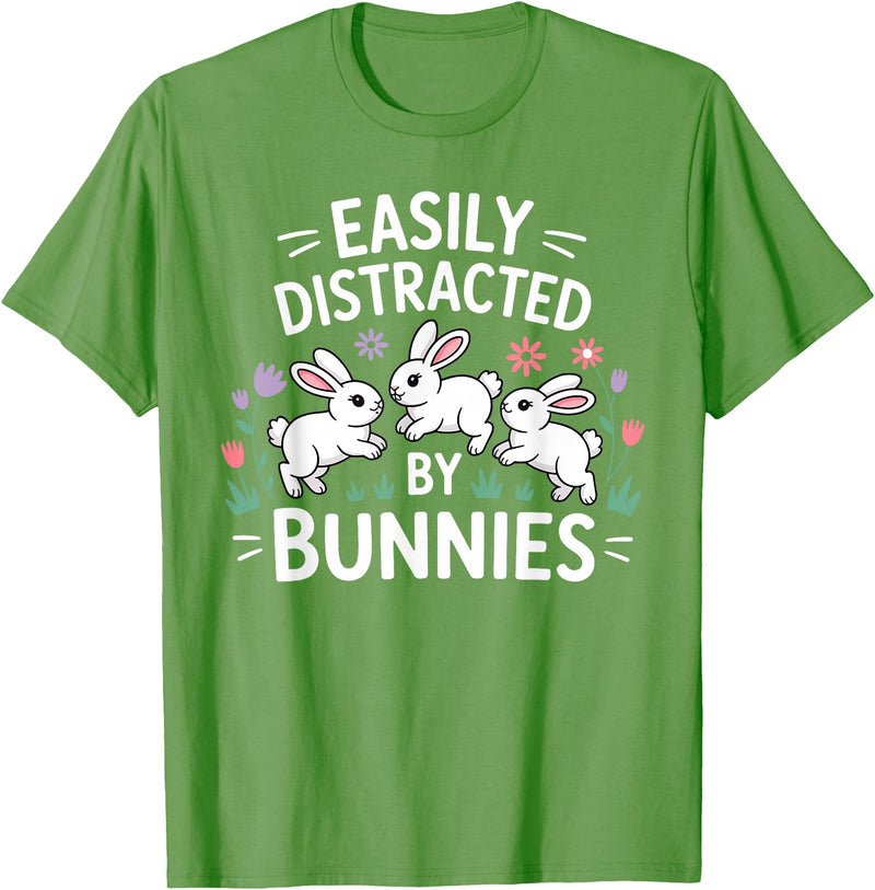 Bunny Design for Men Women Kids Rabbit Hare Bunny Lover T-Shirt in Grass Green